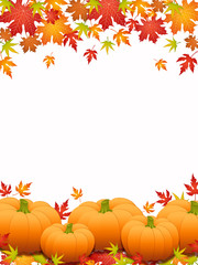 Naklejka na ściany i meble Halloween card with pumpkins (set2)
