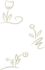 Schlichte Blumen-Zeichnungen für Logo, Design, etc.