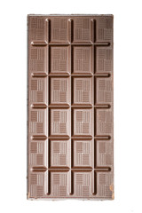 tablette de chocolat sur fond blanc