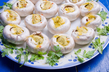 Mushrooms on plate