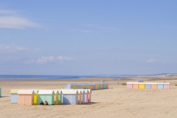 Les cabines de plage à Berck-sur-mer (Côte d'Opale)