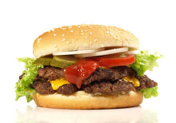 Double Burger mit Käse