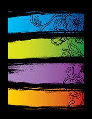 Vector set of color banners, vector