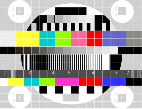 Retro TV multicolor signal test pattern
