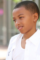 Naklejka premium African American Teenager Boy