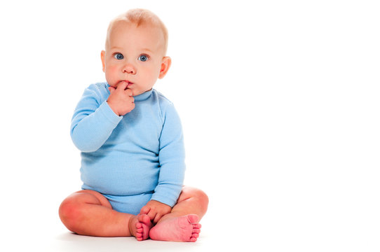 baby boy thinking - Powered by Adobe