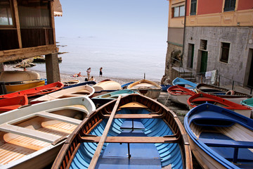 Fischerboote in Genua