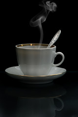 White cup of coffee
