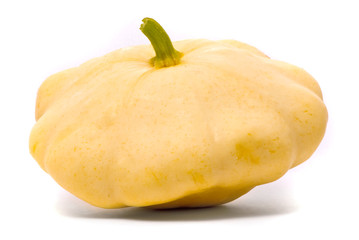Scallop squash on white background