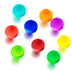 Colorful balls. Icons. Vector Illustration