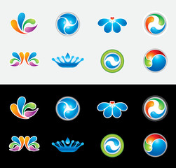 Fototapeta premium Water concept design elements 04