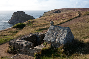 La Pointe du Van et la Chapelle Saint-They dans l'extreme ouest du Finistere en Bretagne