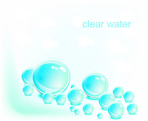 Clear water bubbles