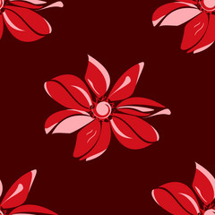 Flower seamless sample. Vector illustration