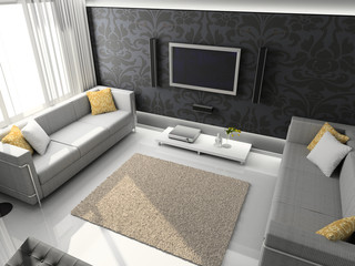 3d render modern interior