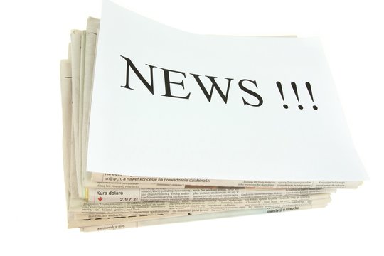 set of newspapers with word news