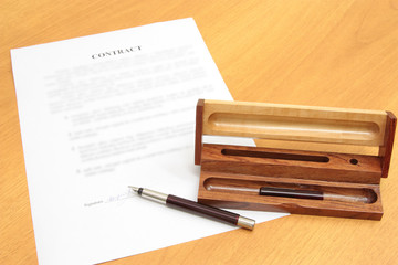 signature on the contract