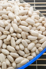 some organic beans in a glass bowl