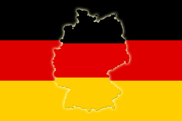 deutschland fahne karte
