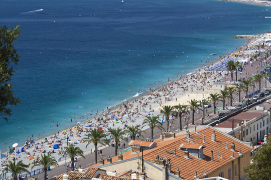 Strand von Nizza - Promenade des Anglais