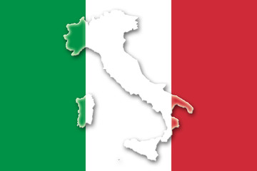 italy italien shape flag