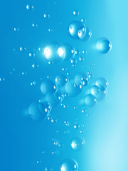 Bulle d'eau remontant à la surface