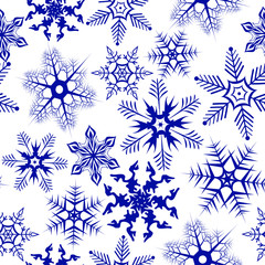 Fototapeta premium Background with snowflakes. Vector illustration