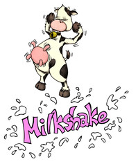 Kuh, Milkshake, Milch, Euter, schütteln