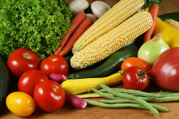Tomatos, corn, beans