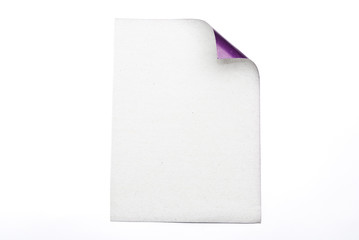 Note paper with curl