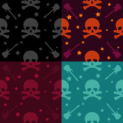Rock and Roll pattern in different color sets.