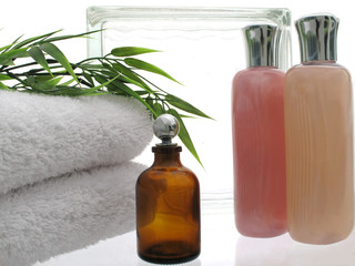 Spa Scene with bottles