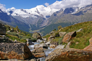 Gletscherschmelze - in Saas Fee