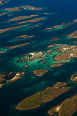 aerial views of Norway's northern archipelago