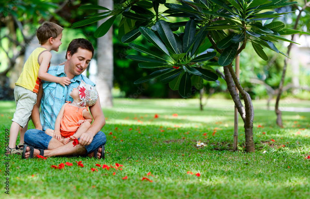 Sticker Family fun outdoor