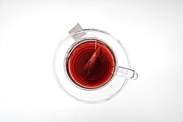 Teeglas von oben