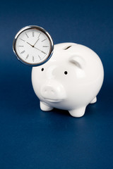 Piggy Bank and clock