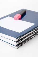 Blue school textbook