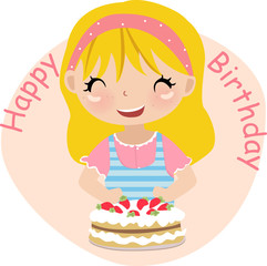 Birthday celebration - Art Vector Illustration
