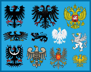 Heraldic elements - eagles