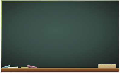 Tableau noir vierge de face (détouré) © Onidji