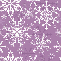 Obraz premium Abstract seamless background with snowflakes (vector)