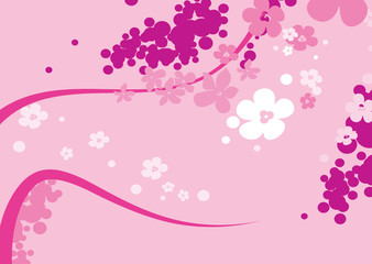 Pink floral background