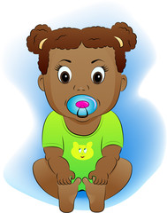 The child with a baby's dummy