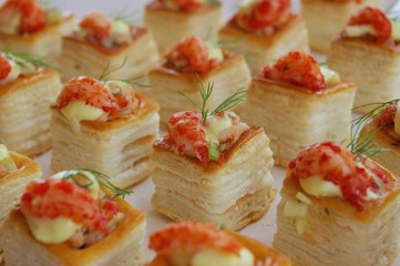 Blätterteigpasteten mit Garnelen