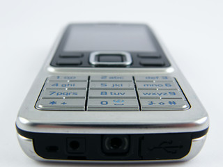 Cell phone isolated on white background