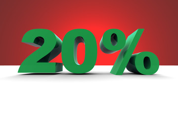 20% with spotlight background