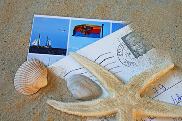Urlaubskarten am Strand