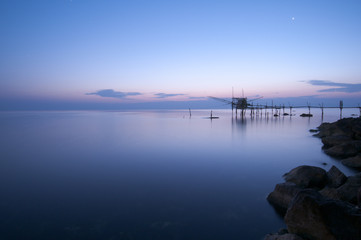 Trabocco all'alba al Turchino
