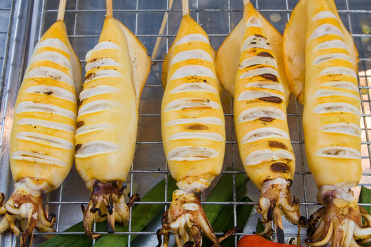 Grilled squid